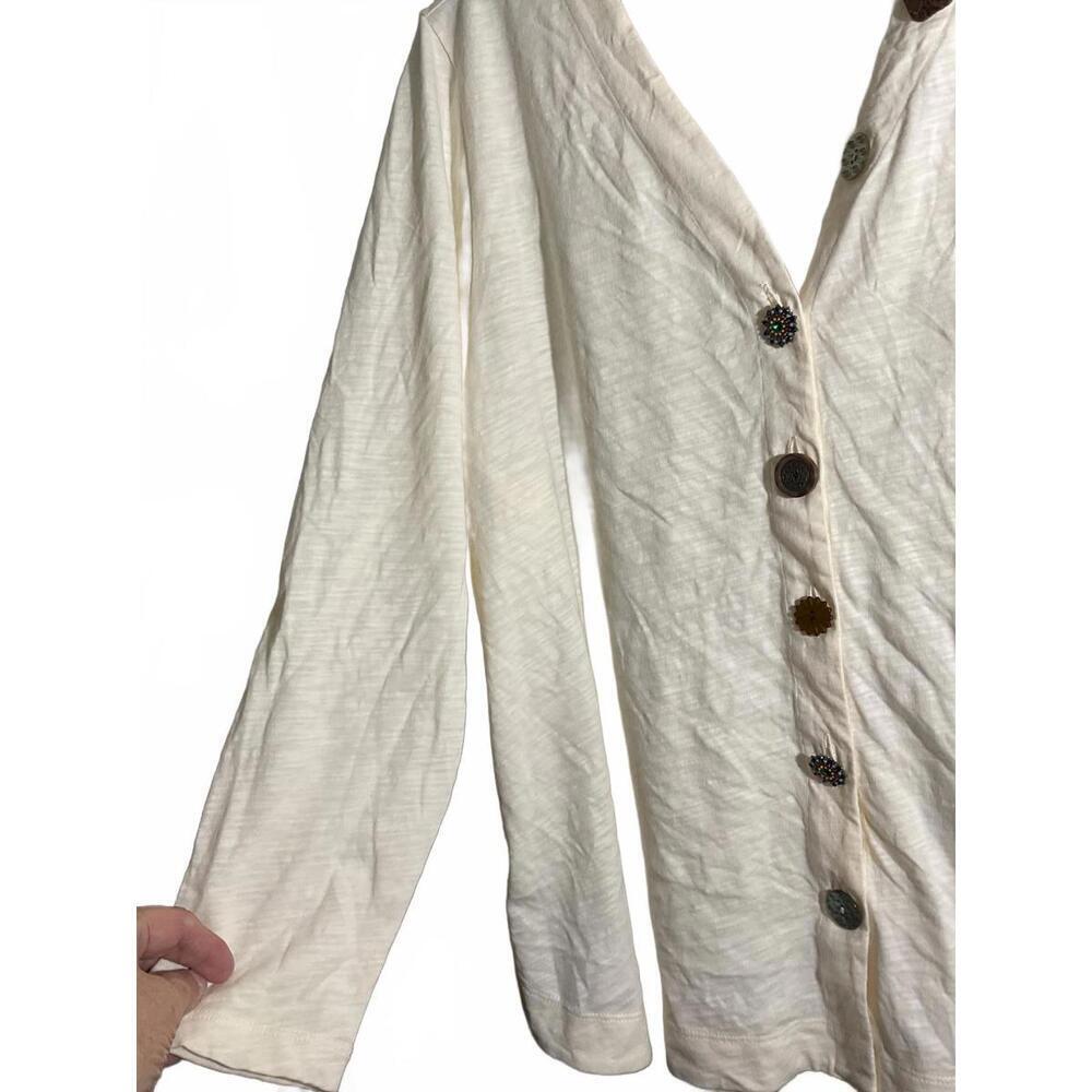 Soft Surroundings Danielle Cream Button-Up Top – Perfect Layering Piece P XL - Picture 4 of 9